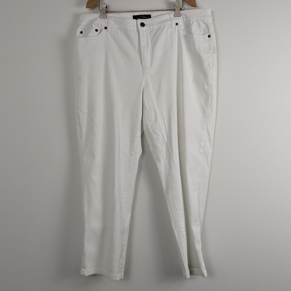 Women's LRL Lauren Jeans Co. Ralph Lauren White Denim Jeans - Size 16W